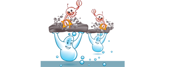  rompen las macromol�culas de suciedad 